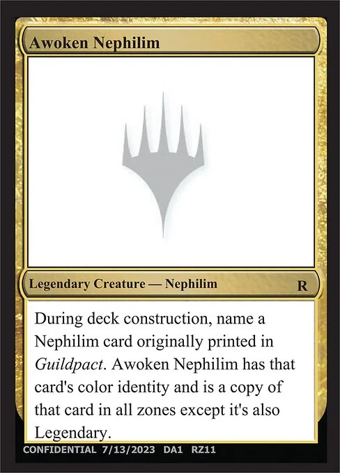 Awoken Nephilim, carta Magic di tipo Legendary Creature — Nephilim