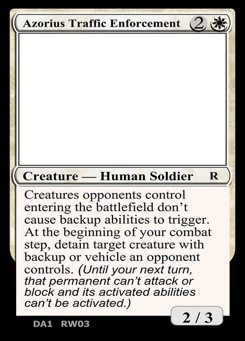 Azorius Traffic Enforcement, carta Magic di tipo Creature — Human Soldier