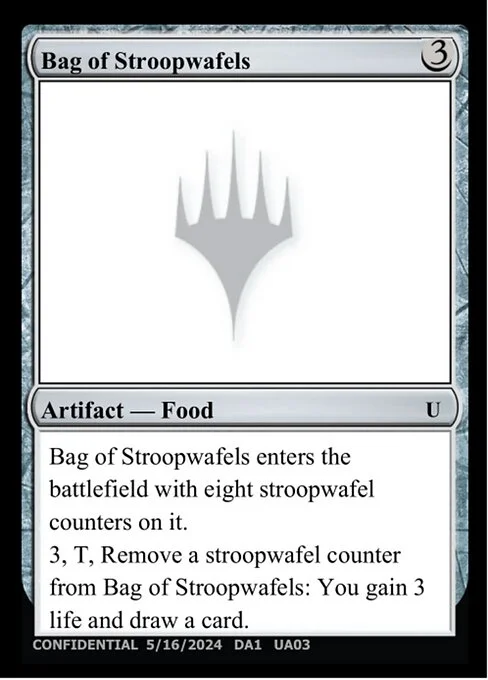 Bag of Stroopwafels, carta Magic di tipo Artifact — Food