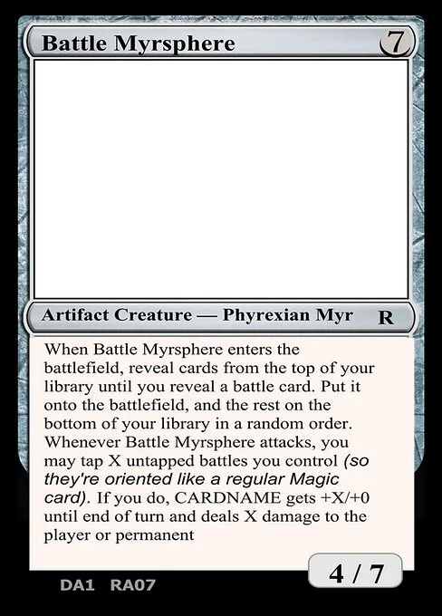Battle Myrsphere, carta Magic di tipo Artifact Creature — Phyrexian Myr