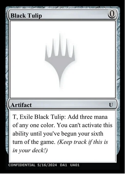 Black Tulip, carta Magic di tipo Artifact