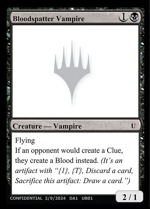 Bloodspatter Vampire, carta Magic di tipo Creature — Vampire
