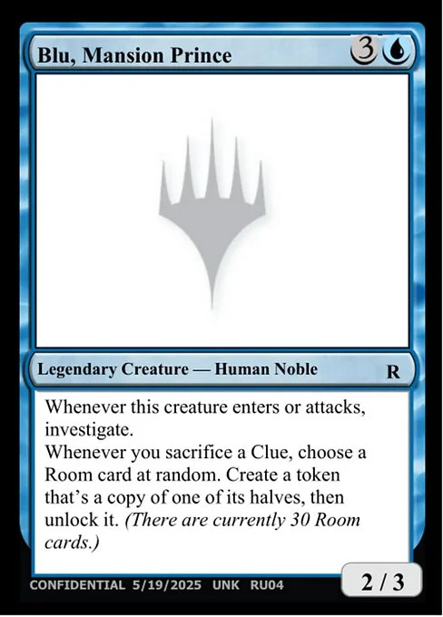 Blu, Mansion Prince, carta Magic di tipo Legendary Creature — Human Noble