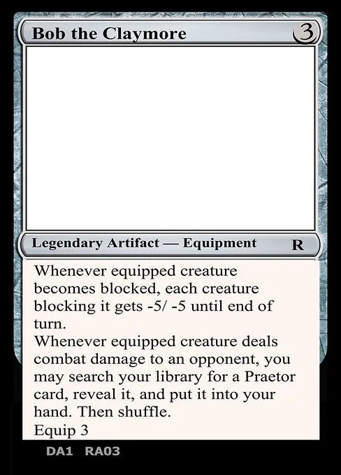 Bob the Claymore, carta Magic di tipo Legendary Artifact — Equipment