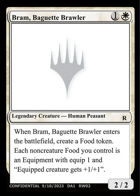 Bram, Baguette Brawler, carta Magic di tipo Legendary Creature — Human Peasant