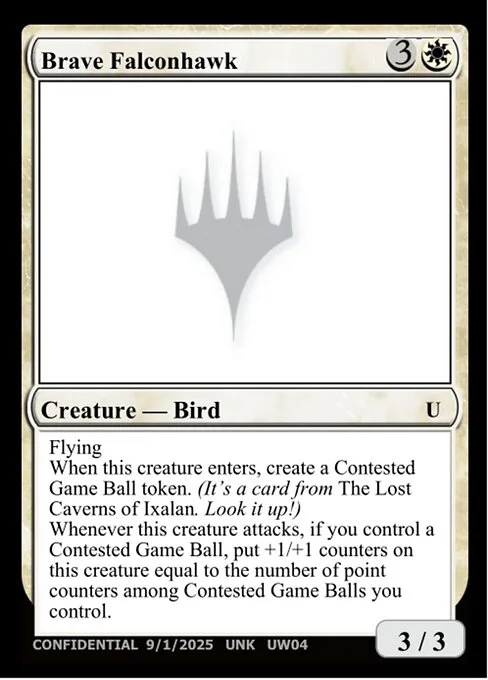 Brave Falconhawk, carta Magic di tipo Creature — Bird