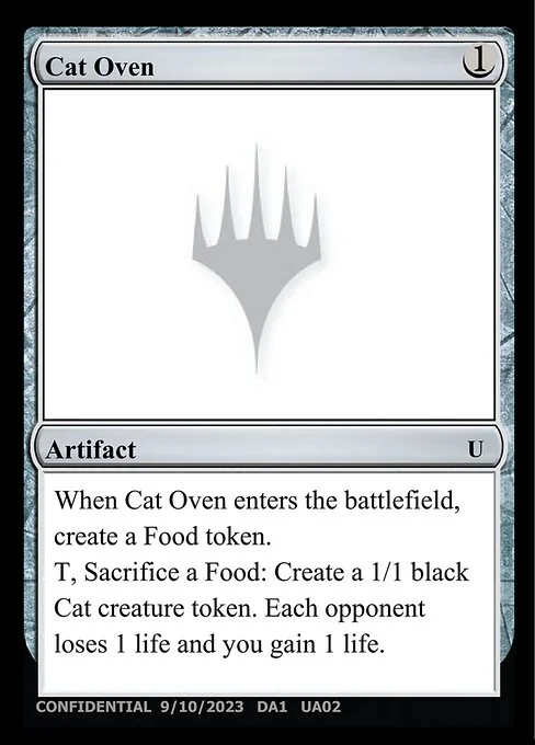 Cat Oven, carta Magic di tipo Artifact