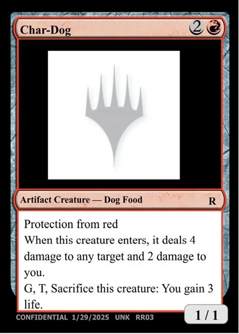 Char-Dog, carta Magic di tipo Artifact Creature — Dog Food