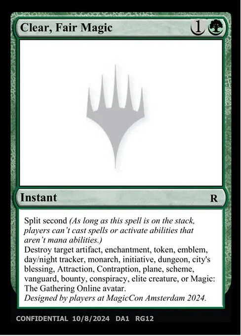 Clear, Fair Magic, carta Magic di tipo Instant