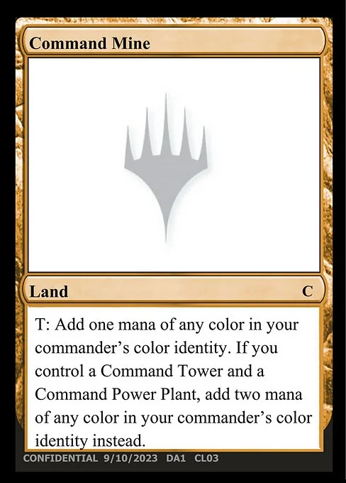 Command Mine, carta Magic di tipo Land