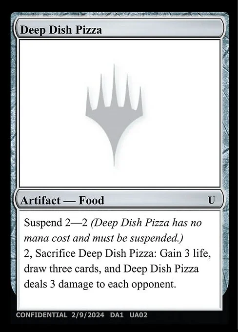 Deep Dish Pizza, carta Magic di tipo Artifact — Food