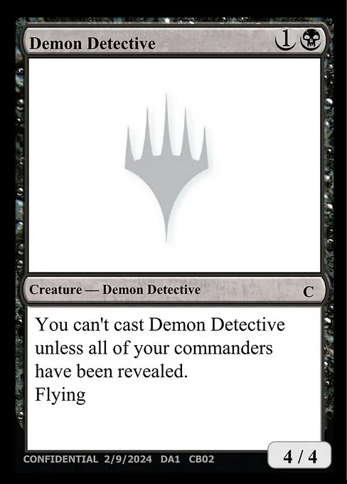 Demon Detective, carta Magic di tipo Creature — Demon Detective
