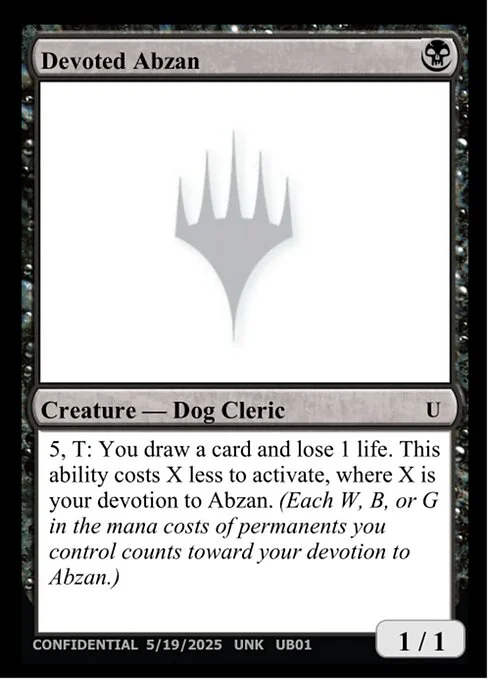 Devoted Abzan, carta Magic di tipo Creature — Dog Cleric