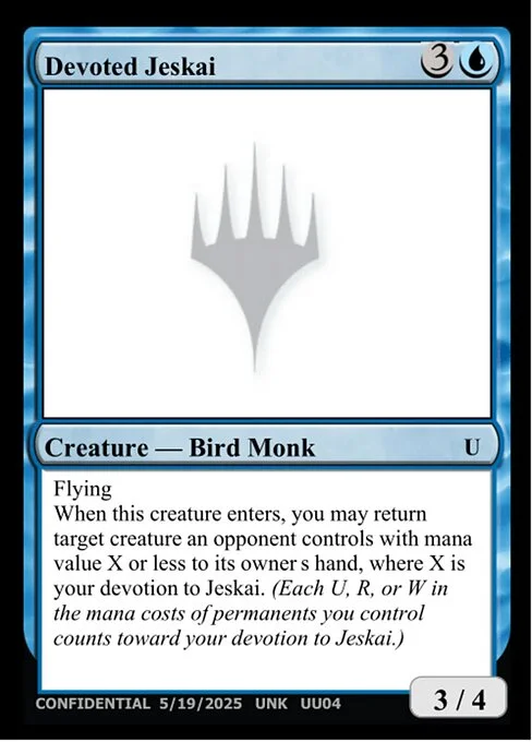 Devoted Jeskai, carta Magic di tipo Creature — Bird Monk