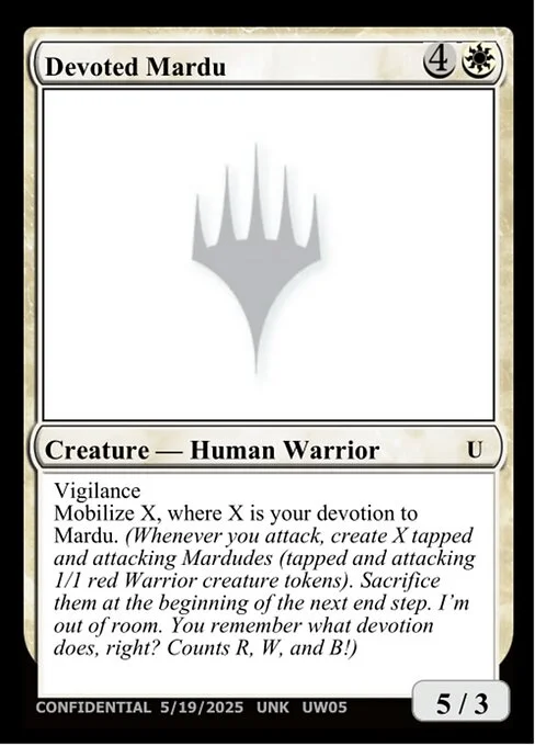 Devoted Mardu, carta Magic di tipo Creature — Human Warrior