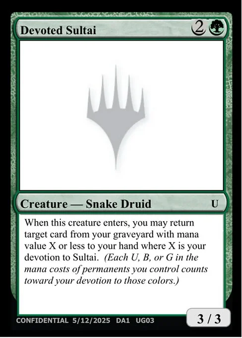 Devoted Sultai, carta Magic di tipo Creature — Snake Druid
