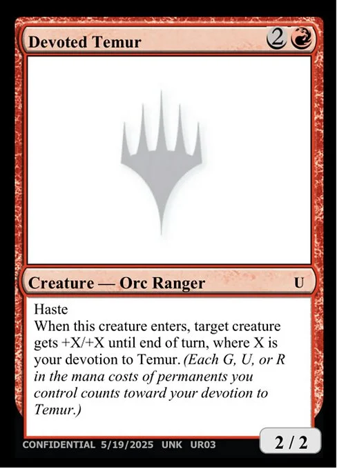Devoted Temur, carta Magic di tipo Creature — Orc Ranger