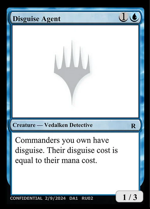 Disguise Agent, carta Magic di tipo Creature — Vedalken Detective