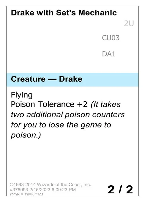 Drake with Set's Mechanic, carta Magic di tipo Creature — Drake