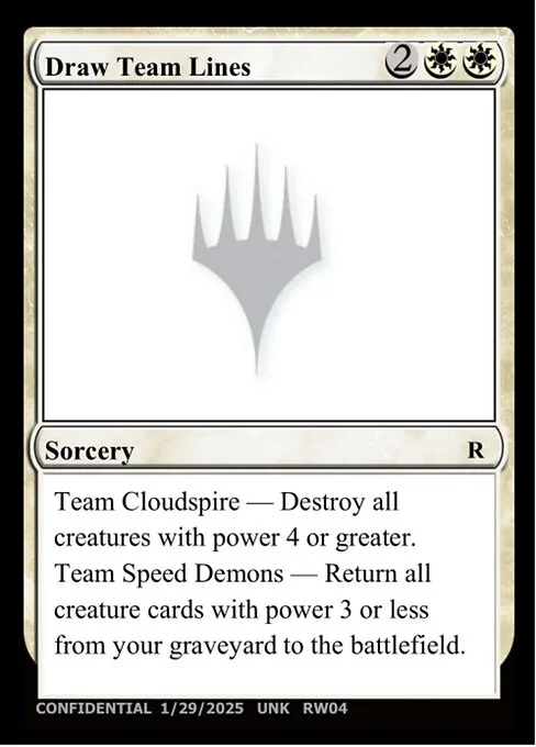 Draw Team Lines, carta Magic di tipo Sorcery
