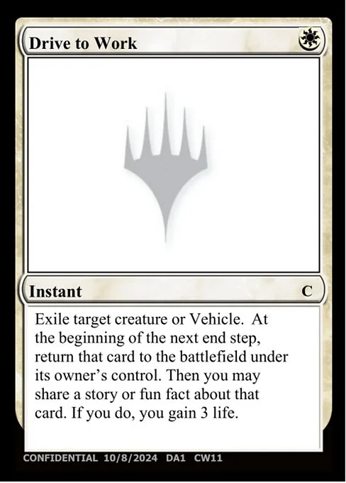 Drive to Work, carta Magic di tipo Instant