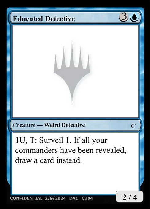 Educated Detective, carta Magic di tipo Creature — Weird Detective