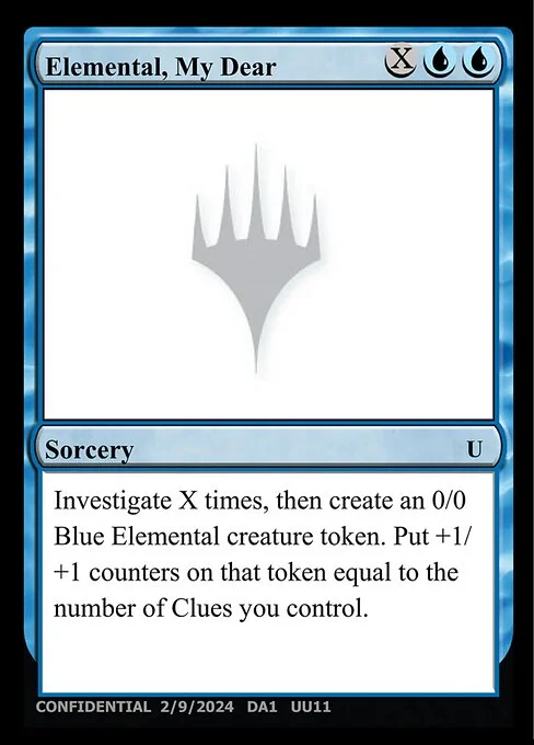 Elemental, My Dear, carta Magic di tipo Sorcery