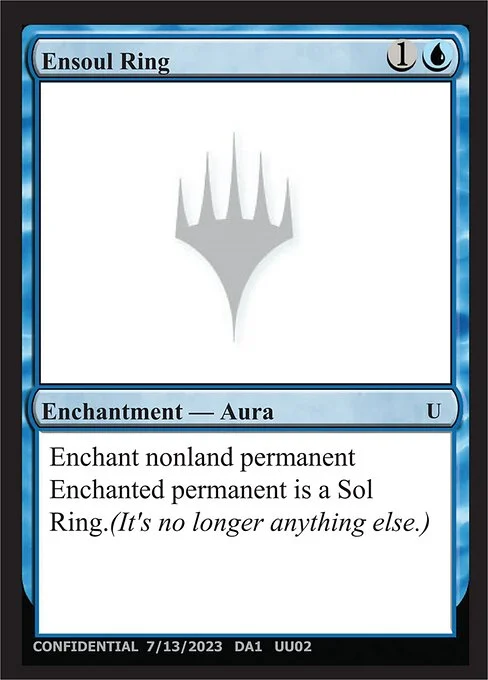 Ensoul Ring, carta Magic di tipo Enchantment — Aura