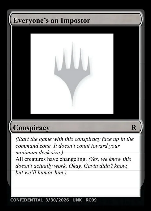 Everyone's an Imposter, carta Magic di tipo Conspiracy