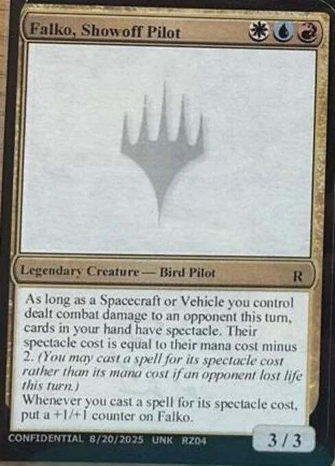 Falko, Showoff Pilot, carta Magic di tipo Legendary Creature — Bird Pilot