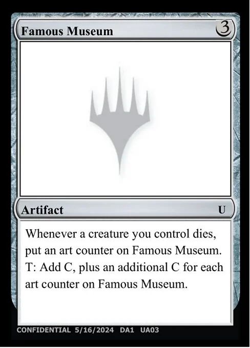 Famous Museum, carta Magic di tipo Artifact