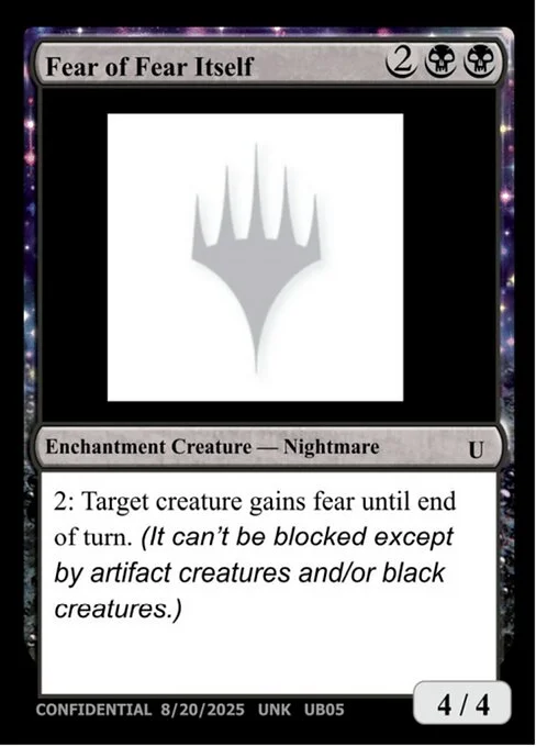Fear of Fear Itself, carta Magic di tipo Enchantment Creature — Nightmare