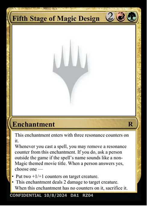 Fifth Stage of Magic Design, carta Magic di tipo Enchantment
