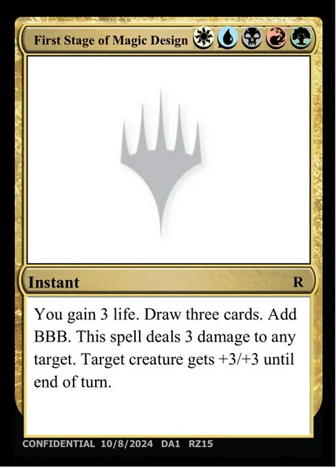 First Stage of Magic Design, carta Magic di tipo Instant