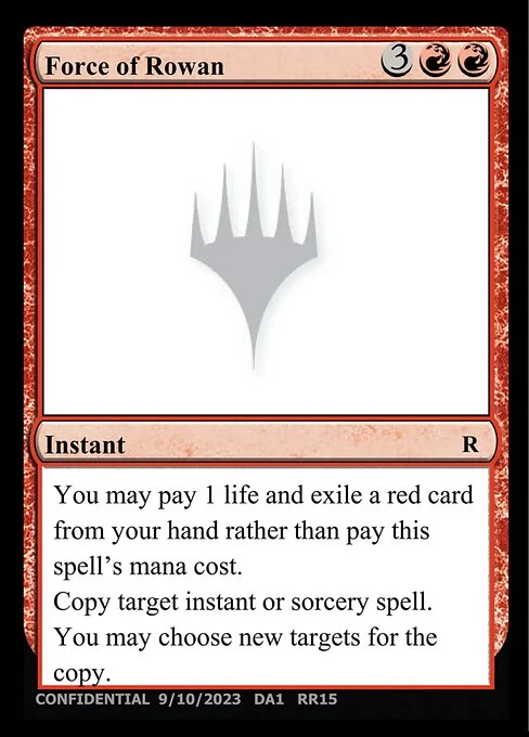 Force of Rowan, carta Magic di tipo Instant