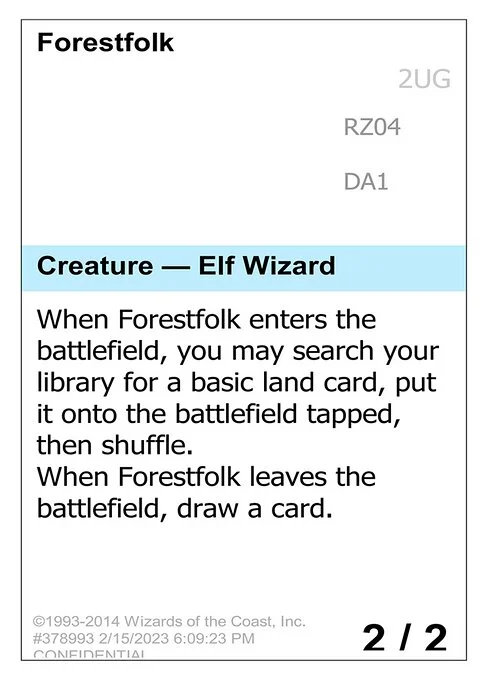 Forestfolk, carta Magic di tipo Creature — Elf Wizard