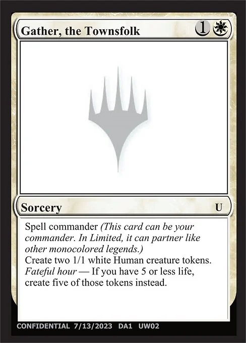 Gather, the Townsfolk, carta Magic di tipo Sorcery