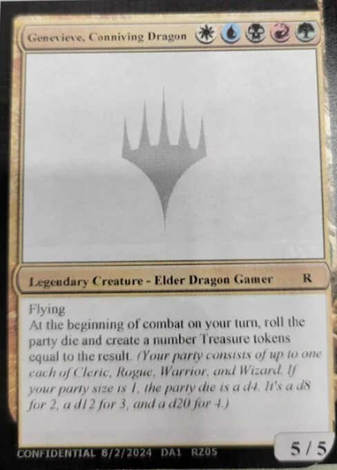 Genevieve, Conniving Dragon, carta Magic di tipo Legendary Creature — Elder Dragon Gamer
