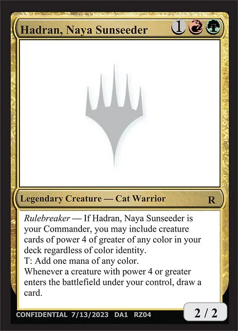 Hadran, Naya Sunseeder, carta Magic di tipo Legendary Creature — Cat Warrior