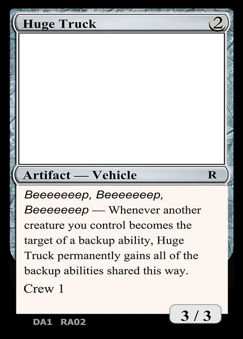Huge Truck, carta Magic di tipo Artifact — Vehicle