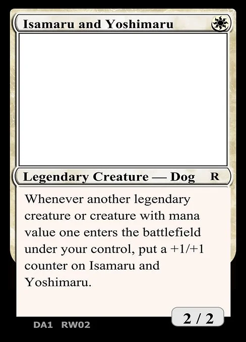 Isamaru and Yoshimaru, carta Magic di tipo Legendary Creature — Dog