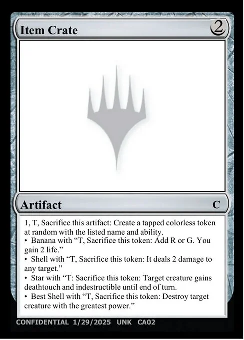 Item Crate, carta Magic di tipo Artifact
