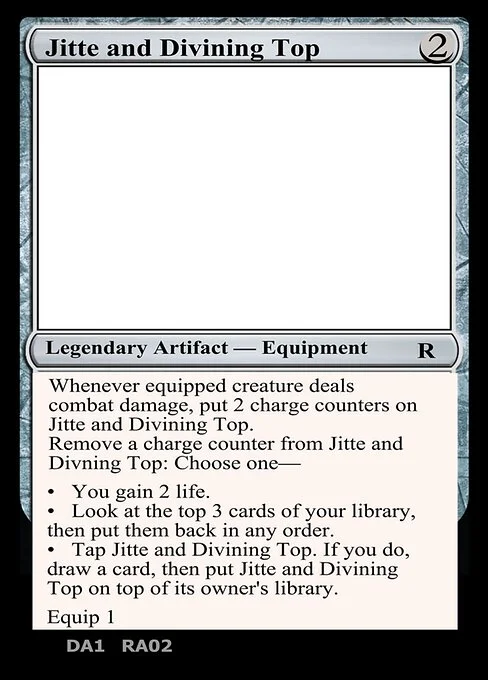 Jitte and Divining Top, carta Magic di tipo Legendary Artifact — Equipment