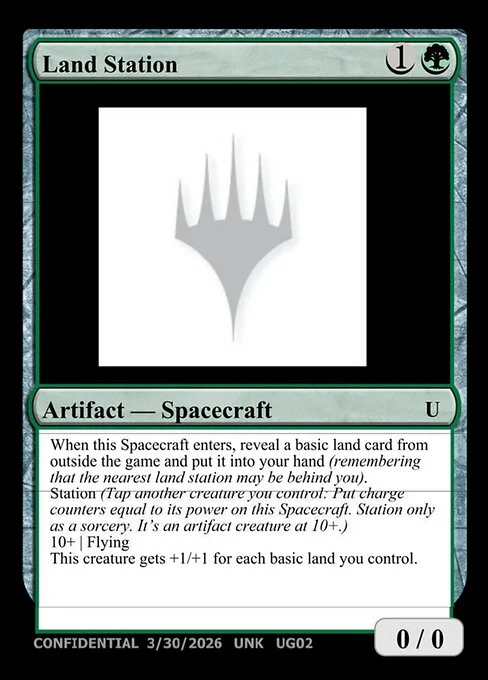 Land Station, carta Magic di tipo Artifact — Spacecraft