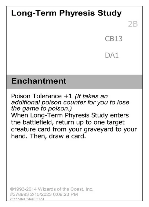 Long-Term Phyresis Study, carta Magic di tipo Enchantment