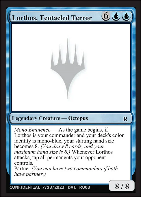 Lorthos, Tentacled Terror, carta Magic di tipo Legendary Creature — Octopus