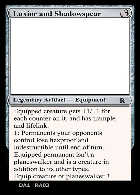 Luxior and Shadowspear, carta Magic di tipo Legendary Artifact — Equipment