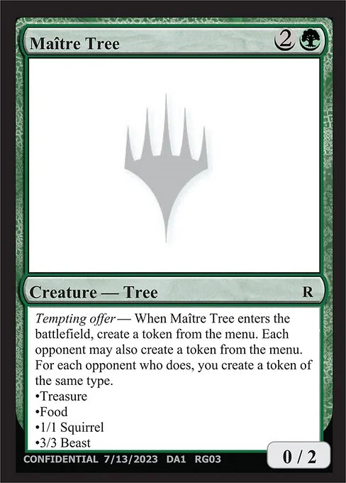 Maître Tree, carta Magic di tipo Creature — Tree