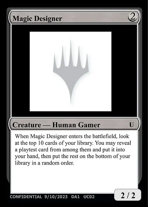 Magic Designer, carta Magic di tipo Creature — Human Gamer