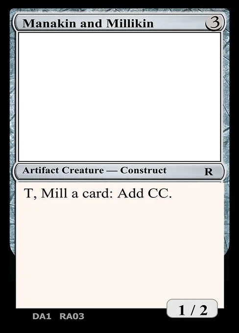 Manakin and Millikin, carta Magic di tipo Artifact Creature — Construct